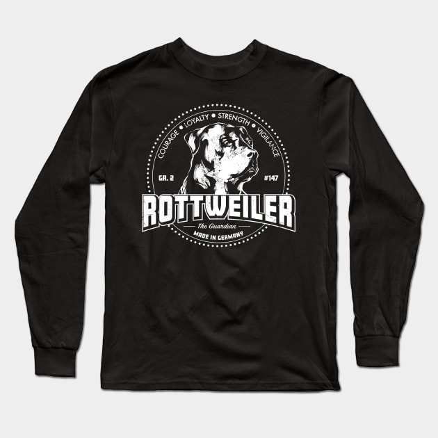 Rottweiler Long Sleeve T-Shirt by Black Tee Inc